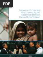 Manual On Conducting A National Inquiry Into Systemic Patterns of Human Rights Violations