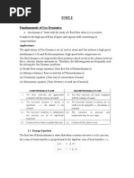 Unit-I: Fundamentals of Gas Dynamics