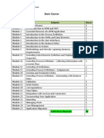 Modules Subjects Hours: Basic Course