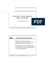 Petroleum Fiscal Regimes BASIC CONCEPTS