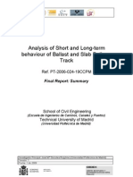 Analysis of Short and Long-Term Behaviour of Ballast and Slab Railway Track