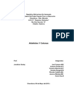 Exposicion de Quimica Informe Aldehidos y Cetonas