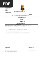 Form 2 Maths Paper 2 