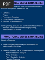 Functional Level Strategies-Ch7