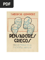 Theodor Gomperz - Pensadores Griegos Libro 1