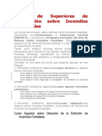 Cursos de Superiores de Formación Sobre Incendios Forestales