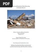 Construction and Demolition Waste Recycling A Literature Review