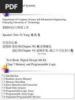 Chap-7 Memory and Programmable Logic 4th Ed. Mano