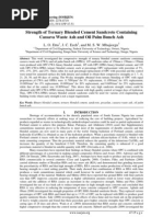 Strength of Ternary Blended Cement Sandcrete Containing Cassava Waste Ash and Oil Palm Bunch Ash