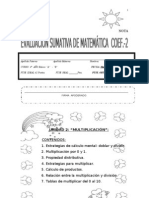 Evaluacion Sumativa de Matematica Unidad 2 Multiplicaciones Cuarto 2013 para Internet