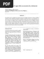 Determination of Copper (II) Concentration by Colorimetric Method