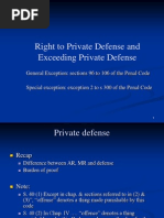 Seminar 14 Private Defence & Exceeding Private Defence