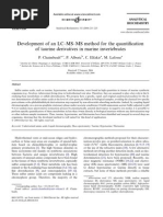 Development of An LC-MS-MS Method For The Quantification of Taurine Derivatives in Marine Invertebrates