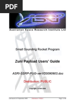 Zuni Payload Users' Guide: Small Sounding Rocket Program