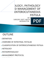 Aetiology, Pathology and Management of Enterocutaneous Fistula