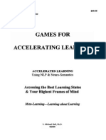 Games For Accelerating Learning Manual