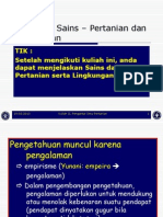 Sains Pertanian Dan Lingkungan