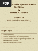 Introduction To Management Science 8th Edition by Bernard W. Taylor III