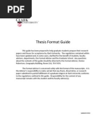 Thesis Format Guide