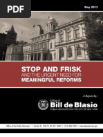 De Blasio Stop Frisk Reform