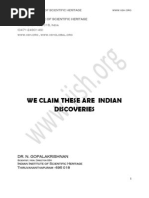 We Claim These Are Indian Discoveries