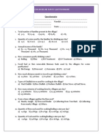 Baseline Survey Questionnaire For Validation.