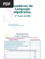 Cuaderno de Lenguaje Algebraico (1er Ciclo ESO)