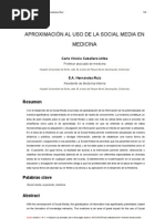 Aproximación Al Uso de La Social Media en Medicina