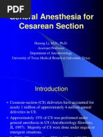 General Anesthesia For Cesarean Section