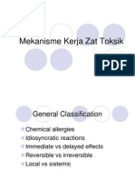 Mekanisme Kerja Zat Toksik