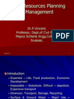 Water Resources Planning & Management: Dr.P.Vincent, Professor, Dept - of Civil Engg Mepco Schlenk Engg - College, Sivakasi