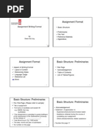 Assignment Writing Format