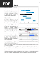 Procedimiento para Diseñar El Diagrama de Gantt