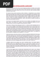 Reflexão - O Amor de Deus Aceita e Permite Tudo?