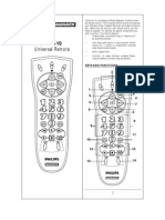 Universal Remote: Keys and Functions