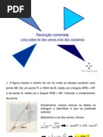 Lei Seno Cosseno Exercícios