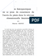 Bouvet Incidences Thérapeutiques de La Prise de Conscience de L'envie de Pénis Dans La Névrose Obsessionnelle Féminine