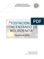 Informe N 3 Tostacion de Molibdenita