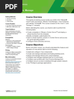 EDU DATASHEET ViewInstallConfigureManage V51