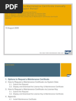 How To Request Maintenance Certificate Manually Through SAP Support Portal