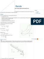 Forces On Pipe Bends - Pipes - Fluid Mechanics - Engineering Reference With Worked Examples