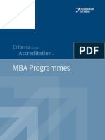 Accreditation MBA Critieria