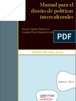 Zapata-Barero y Pinyol (Edit.) - Manual para El Diseño de Políticas Interculturales PDF