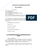 Ley de Modernizacion de La Seguridad Social en Salud (Ley No. 26790)