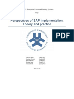 Perspectives of SAP Implementation: Theory and Practice: TDEI13: Enterprise Resource Planning Systems