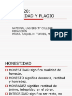 Honestidad y Plagio