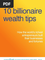 10 Billionaire Wealth Tips