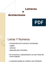 Letreros y Acotacion