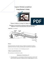 To Prove Newton's Second Law Using Fletcher's Trolley: Thomas O'Sullivan's Leaving Cert. Maths & Physics Notes