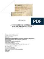 Lakatos, Imre - La Metodologia de Los Programas de Investigación Cientifica